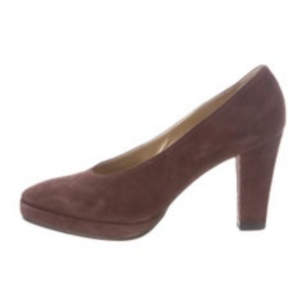 YSL Brown Suede Pumps, size 6.5